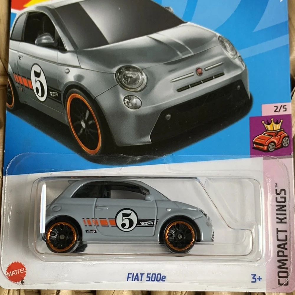 Hot Wheels EV Car Fiat 500e Compact Kings Hotwheels Gray Electric Vehicle New